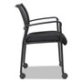 Alera Eikon Series Stacking Mesh Guest Chair, 20.86" x 24.01" x 33.07", Black Seat, Black Back, Black Base, 2/Carton Product Image 