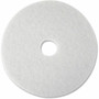 3M White Super Polish Pads - Round - 20" Diameter - Polishing, Floor, Buffing, Scrubbing - Wood Floor - 175 rpm to 600 rpm Speed Supported Product Image 