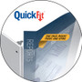 Stride QuickFit Round-Ring View Binder, 3 Rings, 1" Capacity, 11 x 8.5, White Product Image 