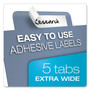 Cardinal Tabloid-Size Poly Index Divider, 5-Tab, 11 x 17, Assorted, 1 Set Product Image 