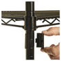 Alera NSF Certified 4-Shelf Wire Shelving Kit with Casters, 48w x 18d x 72h, Black Product Image 