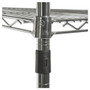 Alera NSF Certified 4-Shelf Wire Shelving Kit with Casters, 48w x 18d x 72h, Silver Product Image 