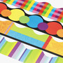 TREND Terrific Trimmers Variety Set Board Trim, Assorted Color Basics, 2.25" x 39", Assorted Colors, 48/Set Product Image 