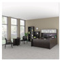 Alera Glass Door Set With Silver Frame For 72" Wide Hutch, 17w x 16h, Clear, 4 Doors/Set Product Image 