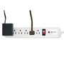 Innovera Surge Protector, 6 AC Outlets, 4 ft Cord, 540 J, White Product Image 