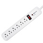 Innovera Surge Protector, 6 AC Outlets, 4 ft Cord, 540 J, White Product Image 