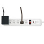 Innovera Surge Protector, 6 AC Outlets, 4 ft Cord, 540 J, White Product Image 