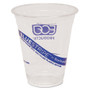 Eco-Products BlueStripe 25% Recycled Content Cold Cups, 12 oz, Plastic, Clear/Blue, 50/Pack, 20 Packs/Carton Product Image 