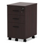 Alera Valencia Series Mobile Pedestal File, Left/Right, 3-Drawers: Box/Box/File, Legal/Letter, Mahogany, 15.88 x 20.5 x 28.38 Product Image 