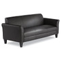 Alera Reception Lounge Sofa Series, Three-Cushion Sofa, 77" x 31.5" x 32", Black Product Image 