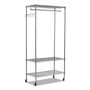 Alera Wire Shelving Garment Rack, 40 Garments, 48w x 18d x 75h, Silver Product Image 