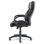 Alera Fraze Series Executive High-Back Swivel/Tilt Bonded Leather Chair, Supports 275 lb, 17.71" to 21.65" Seat Height, Black Product Image 