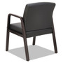 Alera Reception Lounge WL Series Guest Chair, 24.21" x 24.8" x 32.67", Black Seat, Black Back, Espresso Base Product Image 