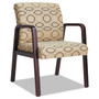 Alera Reception Lounge WL Series Guest Chair, 24.21" x 24.8" x 32.67", Tan Seat, Tan Back, Mahogany Base Product Image 