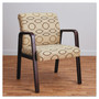 Alera Reception Lounge WL Series Guest Chair, 24.21" x 24.8" x 32.67", Tan Seat, Tan Back, Mahogany Base Product Image 