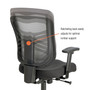 Alera Elusion Series Mesh Mid-Back Swivel/Tilt Chair, Supports Up to 275 lb, 17.9" to 21.6" Seat Height, Black Product Image 