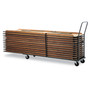 Alera Chair/Table Cart, Metal, 600 lb Capacity, 20.86" x 50.78" to 72.04" x 43.3", Black Product Image 