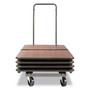 Alera Chair/Table Cart, Metal, 600 lb Capacity, 20.86" x 50.78" to 72.04" x 43.3", Black Product Image 