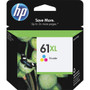 HP 61XL (CH564WN) Original Inkjet Ink Cartridge - Cyan, Magenta, Yellow - 1 Each Product Image 