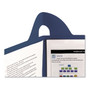 Smead Lockit Two-Pocket Folder, Textured Paper, 100-Sheet Capacity, 11 x 8.5, Dark Blue, 25/Box Product Image 