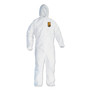 KleenGuard A40 Elastic-Cuff and Ankles Hooded Coveralls, 2X-Large, White, 25/Carton Product Image 