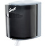 Scott Essential Center-Pull Towel Dispenser - Center Pull Dispenser - 1 x Roll - 11.9" Height x 10.3" Width x 9.3" Depth - Smoke Black - Lockable Product Image 