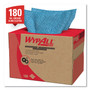 WypAll Power Clean Oil, Grease and Ink Cloths, BRAG Box, 12.1 x 16.8, Blue, 180/Box Product Image 