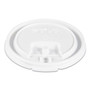 SOLO Lift Back and Lock Tab Lids for Paper Cups, Fits 8 oz Hot Cups, Plastic, White, 100/Sleeve, 10 Sleeves/Carton Product Image 