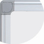 MasterVision Porcelain Magnetic Dry Erase Board - 96" (8 ft) Width x 48" (4 ft) Height - White Ceramic Steel Surface - Aluminum Frame - Rectangle - Horizontal/Vertical - Magnetic - 1 Each - TAA Compliant - (BVCCR1520790) Product Image 