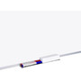MasterVision Porcelain Magnetic Dry Erase Board - 96" (8 ft) Width x 48" (4 ft) Height - White Ceramic Steel Surface - Aluminum Frame - Rectangle - Horizontal/Vertical - Magnetic - 1 Each - TAA Compliant - (BVCCR1520790) Product Image 