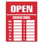COSCO Business Hours Sign Kit, 15 x 19, Red Product Image 