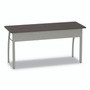 Linea Italia Trento Line Rectangular Desk, 59.13" x 23.63" x 29.5", Mocha Product Image 