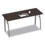 Linea Italia Trento Line Rectangular Desk, 59.13" x 23.63" x 29.5", Mocha Product Image 