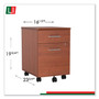 Linea Italia Trento Line Mobile Pedestal File, Left or Right, 2-Drawers: Box/File, Legal/Letter, Cherry, 16.5" x 19.75" x 23.63" Product Image 
