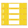 Tabbies File Pocket Handles, 9.63 x 2, Yellow/White, 4/Sheet, 12 Sheets/Pack Product Image 