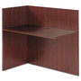 Alera Valencia Reversible Reception Return, 44.13w x 23.63d x 41.5h, Mahogany Product Image 