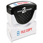 ACCUSTAMP2 Pre-Inked Shutter Stamp, Red/Blue, FILE COPY, 1.63 x 0.5 Product Image 