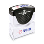 ACCUSTAMP2 Pre-Inked Shutter Stamp, Red/Blue, VOID, 1.63 x 0.5 Product Image 
