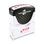ACCUSTAMP2 Pre-Inked Shutter Stamp, Red, PAID, 1.63 x 0.5 Product Image 