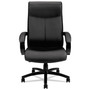 HON Validate Big and Tall Leather Chair, Supports Up to 450 lb, 18.75" to 21.5" Seat Height, Black (BSXVL685SB11) Product Image 