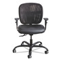 Safco Vue Intensive-Use Mesh Task Chair, Supports Up to 500 lb, 18.5" to 21" Seat Height, Black Vinyl Seat/Back, Black Base Product Image 