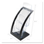 deflecto 3-Tier Literature Holder, Leaflet Size, 6.75w x 6.94d x 13.31h, Black Product Image 