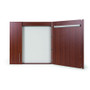 MasterVision 2-door Cherry Conference Cabinet - 48" Board Height x 48" Board Width - Porcelain Steel Surface - Cherry Wood Frame Product Image 
