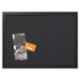 MasterVision Designer Fabric Bulletin Board, 24" x 18", Black Surface, Black Fiberboard (MDF) Frame Product Image 