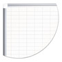 MasterVision Gridded Magnetic Porcelain Dry Erase Project Planning Board, 1" x 2" Cells, 72" x 48", White Surface, Satin Aluminum Frame Product Image 