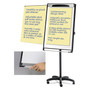 MasterVision Platinum Mobile Easel, 29" x 41", White Surface, Black Plastic Frame Product Image 