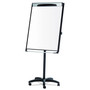 MasterVision Platinum Mobile Easel, 29" x 41", White Surface, Black Plastic Frame Product Image 
