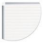 MasterVision Ruled Magnetic Steel Dry Erase Planning Board, 72" x 48", White Surface, Satin Aluminum Frame Product Image 