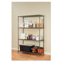 Alera Wire Shelving Starter Kit, Four-Shelf, 48w x 18d x 72h, Black Anthracite Product Image 