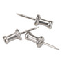 GEM Aluminum Head Push Pins, Aluminum, Silver, 0.5", 100/Box View Product Image